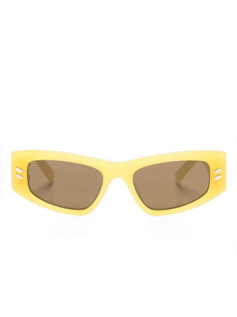 Stella McCartney Eyewear Falabella rectangle-frame sunglasses - Yellow von Stella McCartney Eyewear