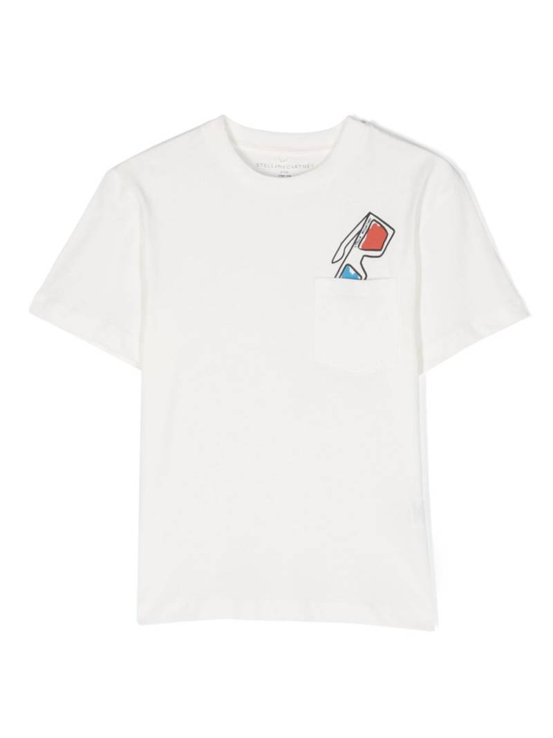 Stella McCartney Kids 3D Glasses-print cotton T-shirt - White von Stella McCartney Kids