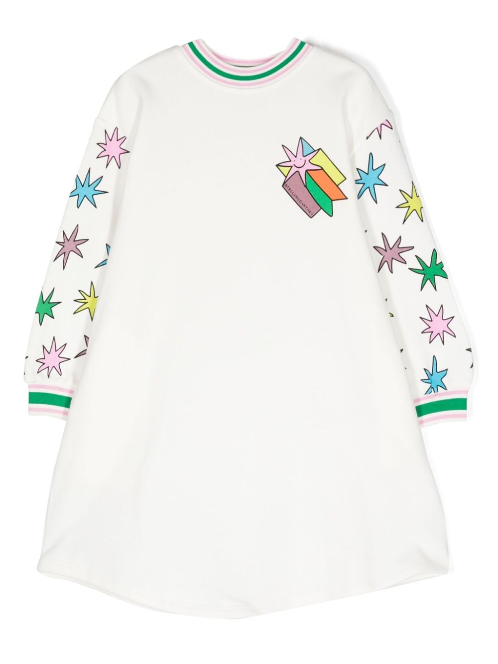 Stella McCartney Kids Bright Stars sweatshirt dress - White von Stella McCartney Kids