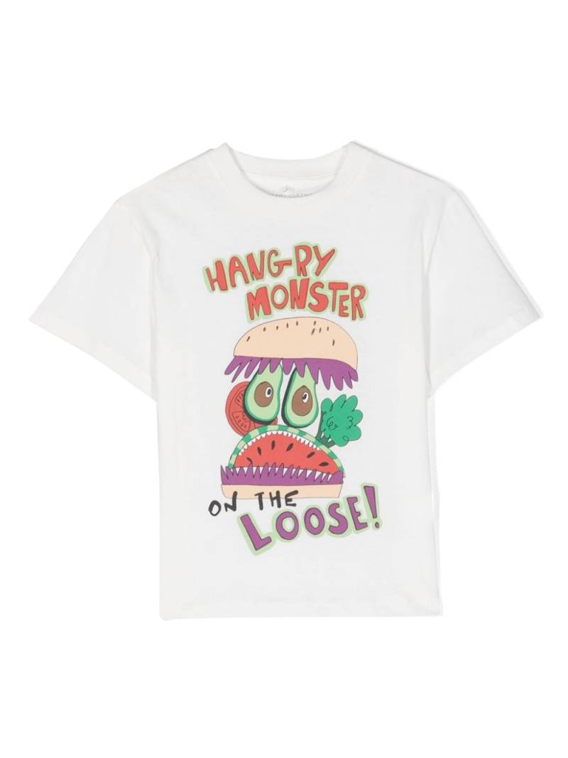 Stella McCartney Kids Burger Monster-print cotton T-shirt - White von Stella McCartney Kids