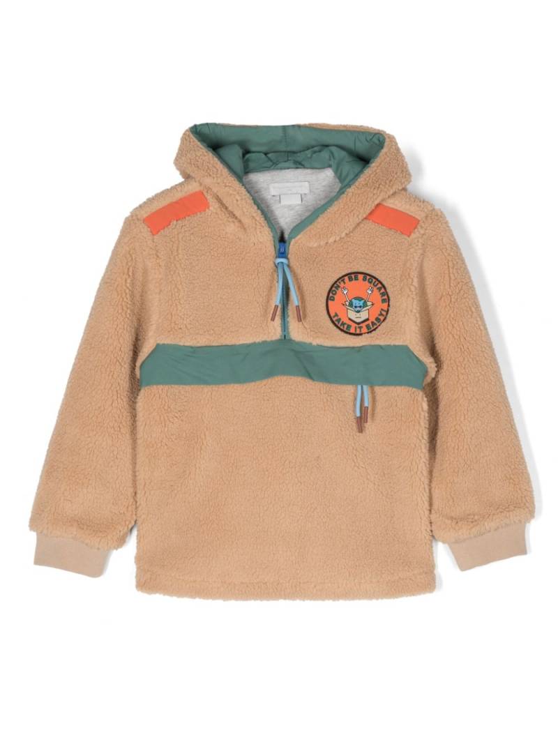 Stella McCartney Kids Camp badge fleece jacket - Neutrals von Stella McCartney Kids