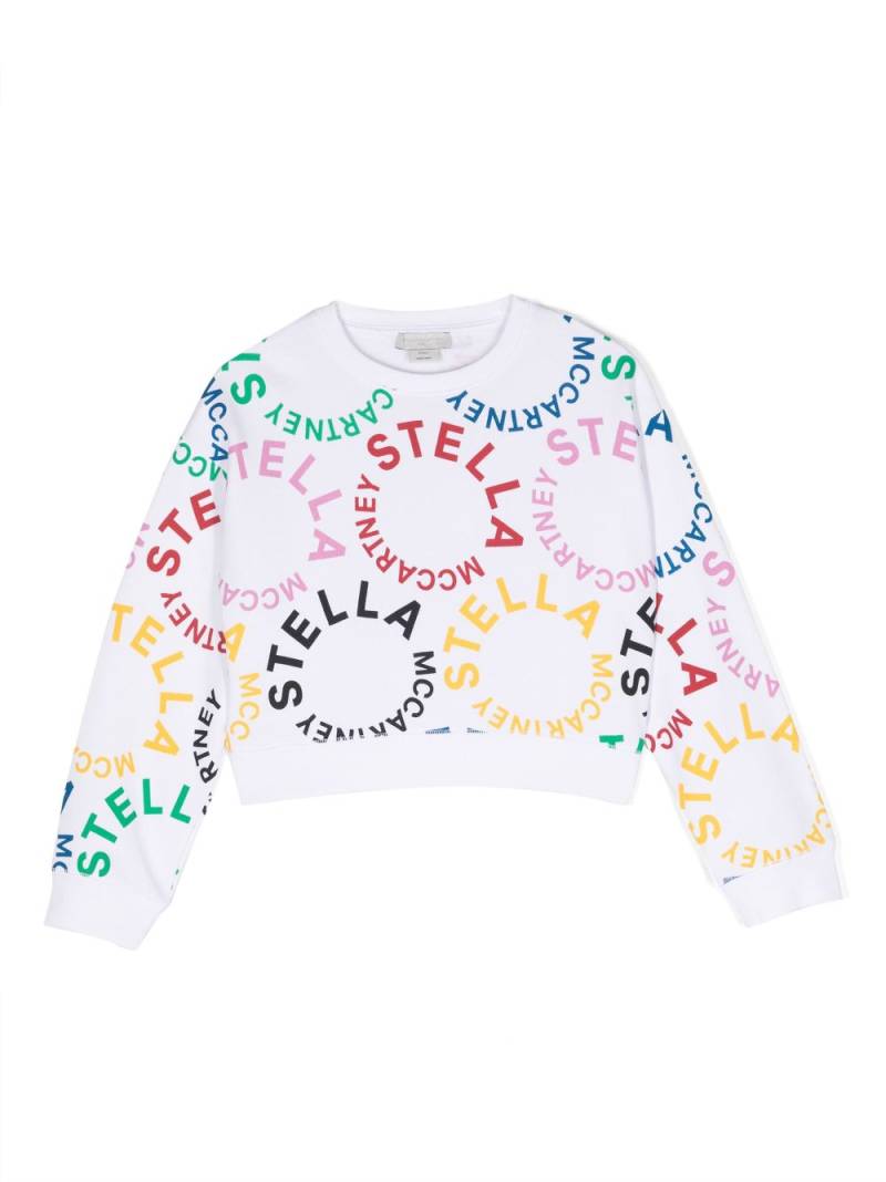 Stella McCartney Kids Circular Logo-print cotton sweatshirt - White von Stella McCartney Kids