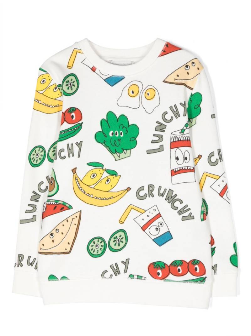 Stella McCartney Kids Crunchy Lunchy cotton sweatshirt - Neutrals von Stella McCartney Kids