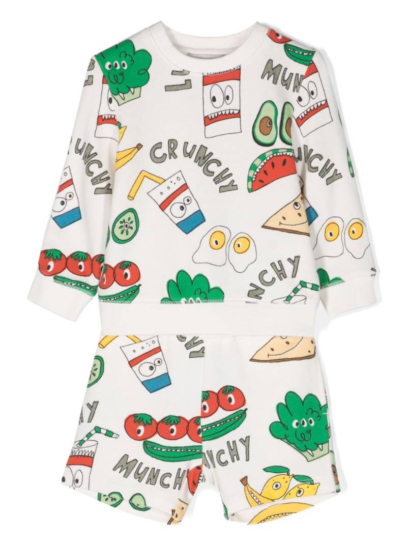 Stella McCartney Kids Crunchy Lunchy sweatshirt and shorts set - White von Stella McCartney Kids