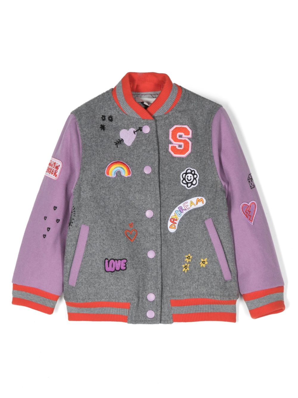 Stella McCartney Kids Daydreamer embroidery bomber jacket - Grey von Stella McCartney Kids