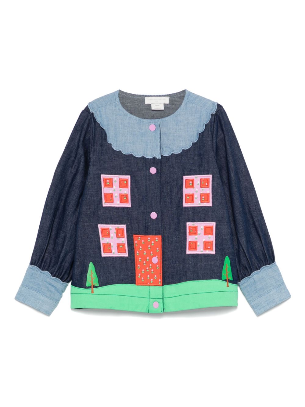 Stella McCartney Kids Farmyard-appliqué blouse - Blue von Stella McCartney Kids