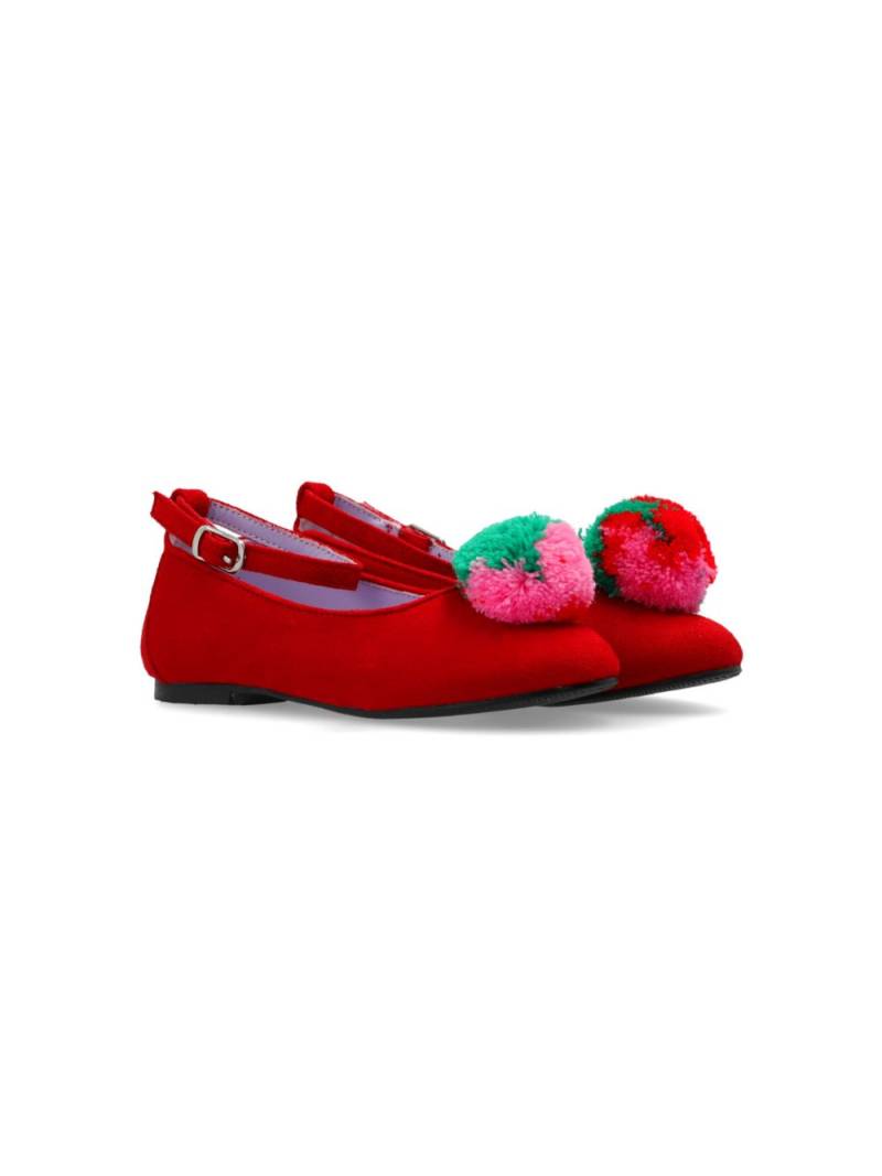 Stella McCartney Kids Fluffy Fruit ballerina shoes - Red von Stella McCartney Kids