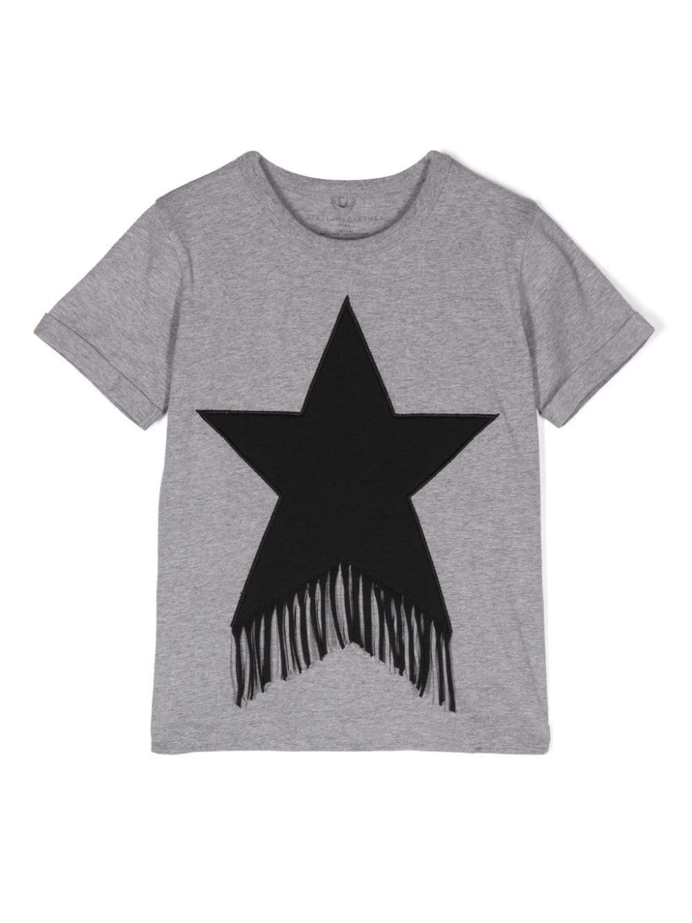 Stella McCartney Kids Fringed Star cotton T-shirt - Grey von Stella McCartney Kids