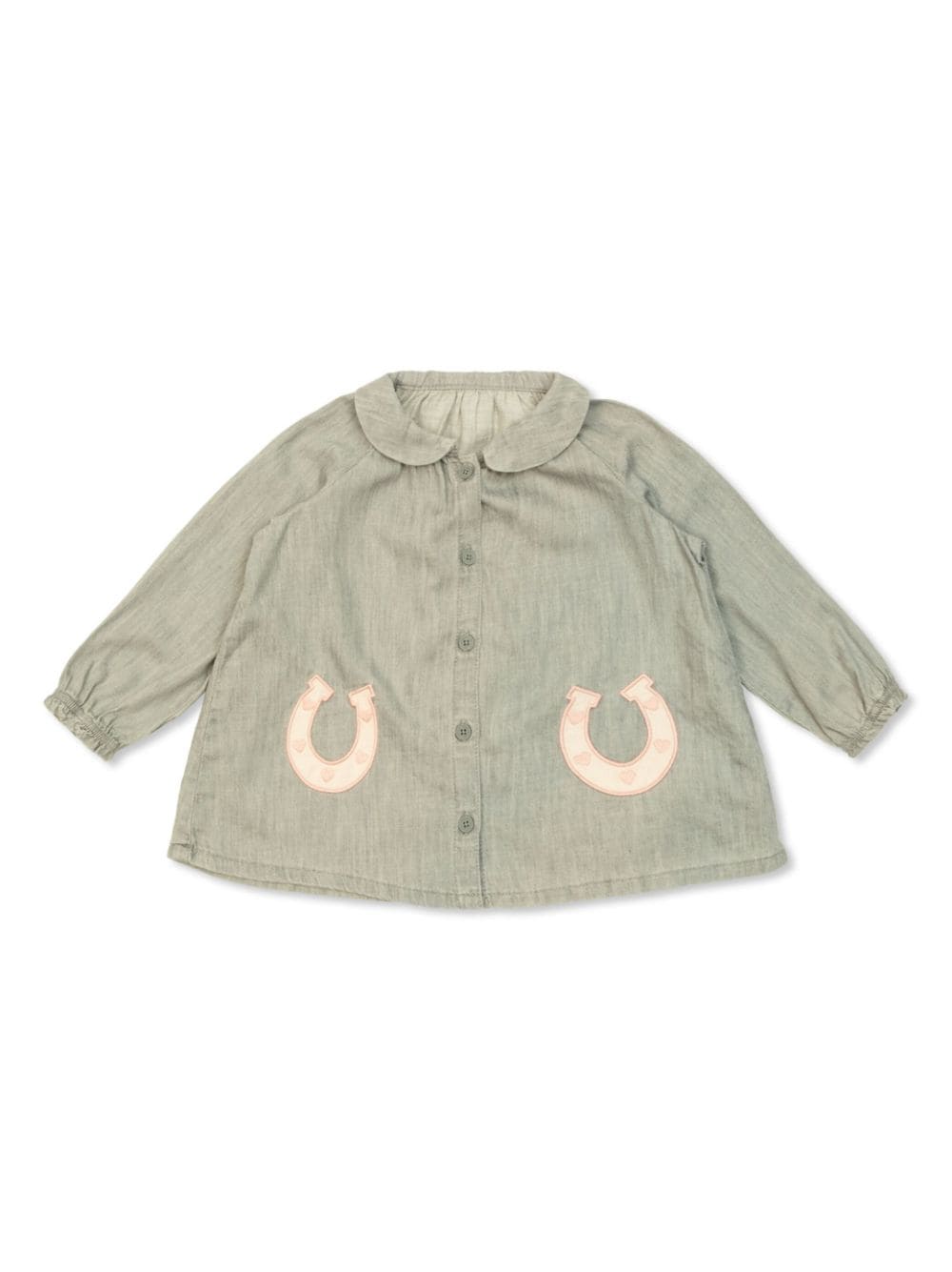 Stella McCartney Kids Horseshoe-appliqué blouse - Grey von Stella McCartney Kids