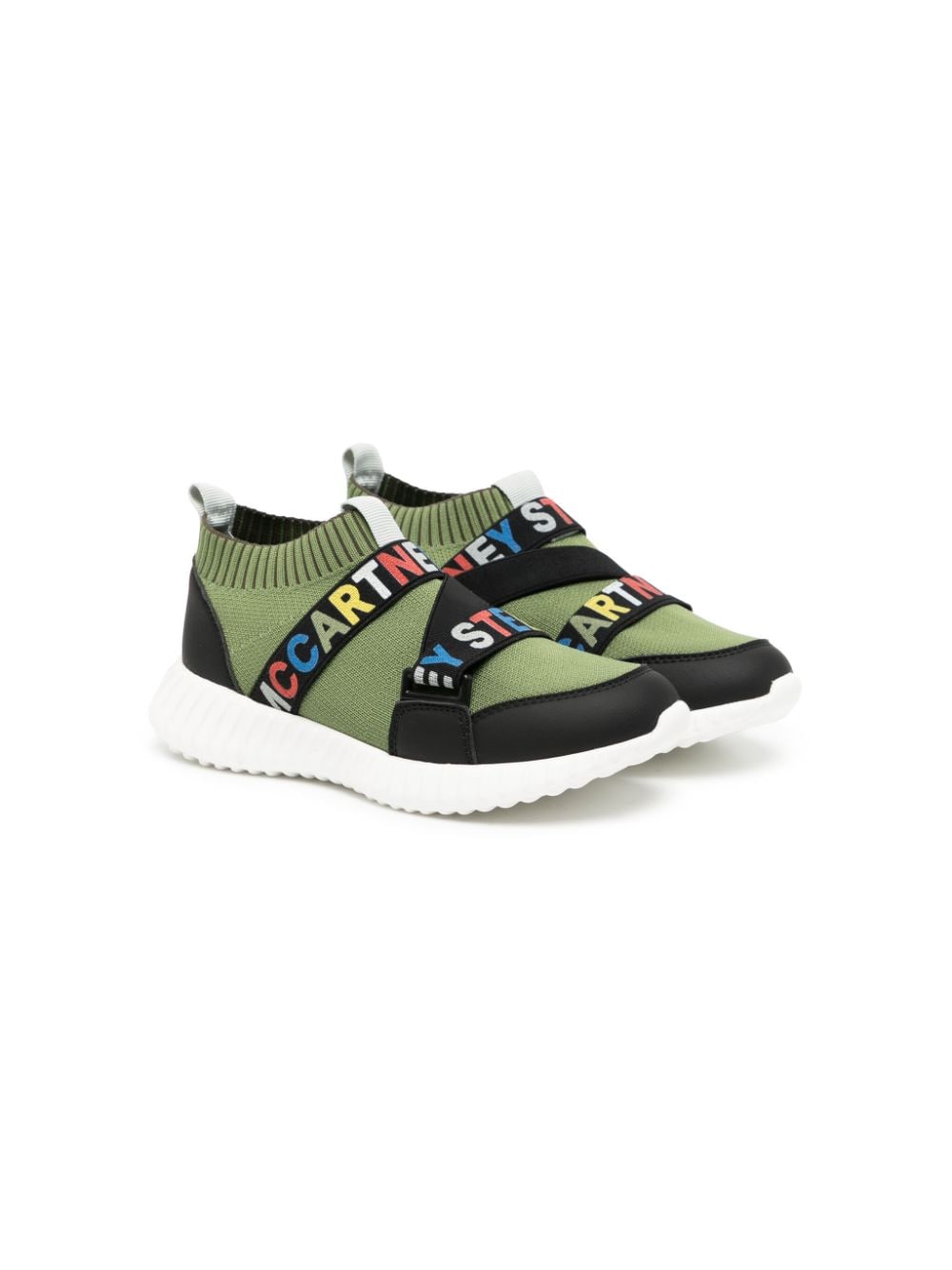 Stella McCartney Kids Kids Sock logo-tape sneakers - Green von Stella McCartney Kids