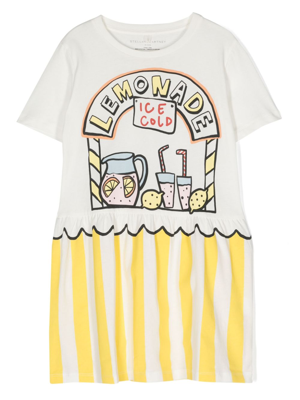 Stella McCartney Kids Lemonade Stand cotton dress - White von Stella McCartney Kids