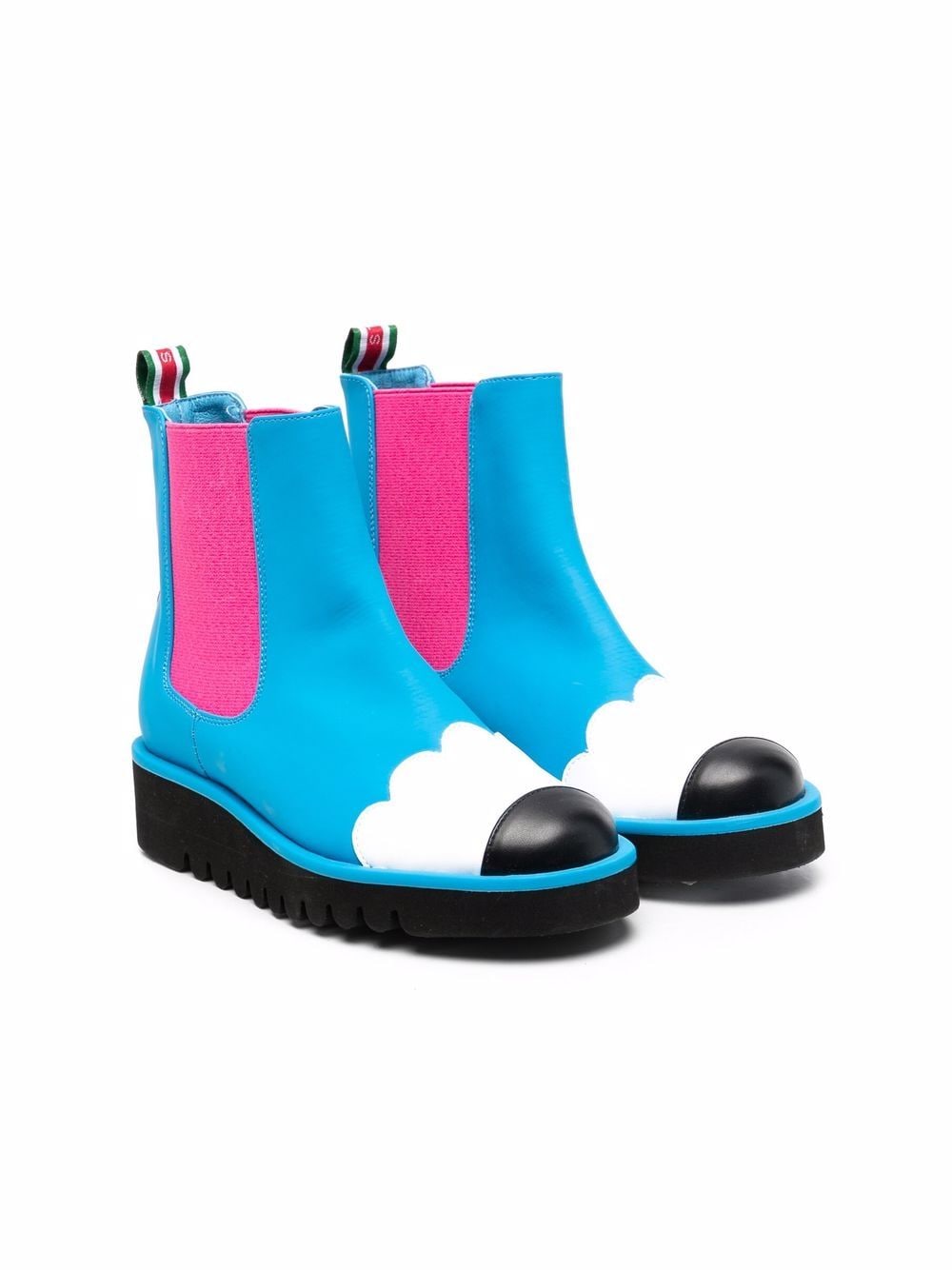 Stella McCartney Kids Pencil logo-tape boots - Blue von Stella McCartney Kids