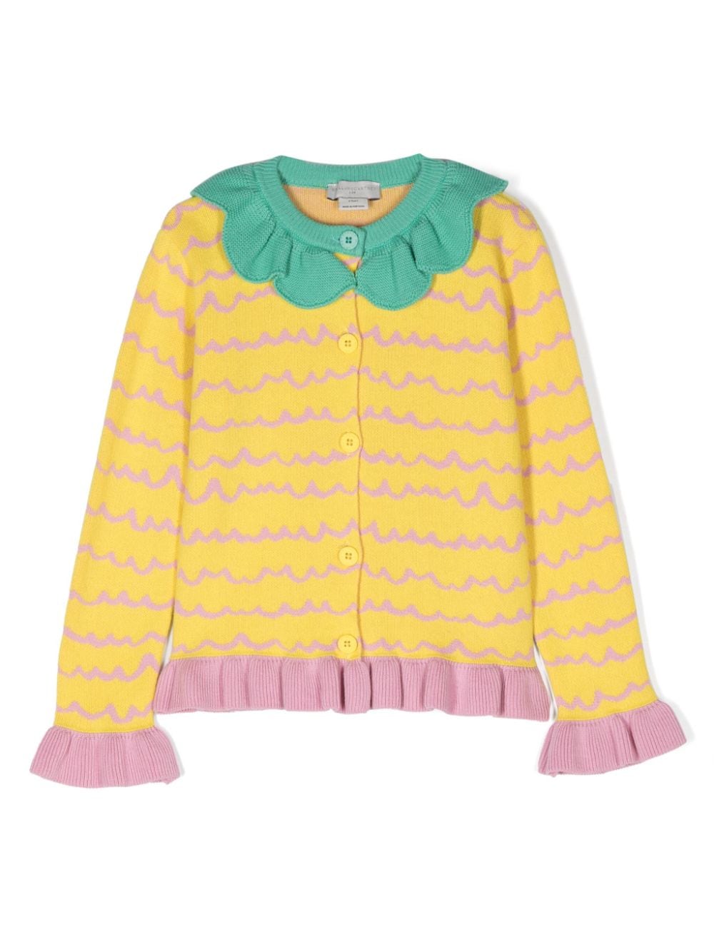 Stella McCartney Kids Pineapple intarsia-knit cotton cardigan - Yellow von Stella McCartney Kids