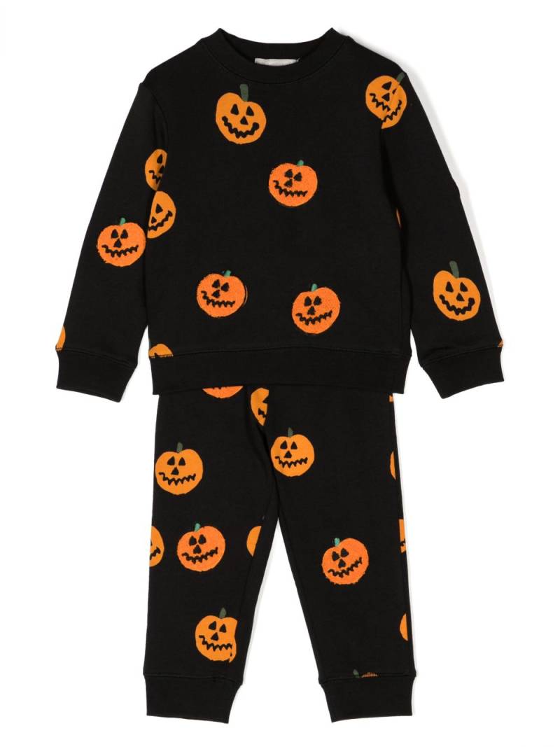 Stella McCartney Kids Pumpkin cotton jersey tracksuit set - Black von Stella McCartney Kids