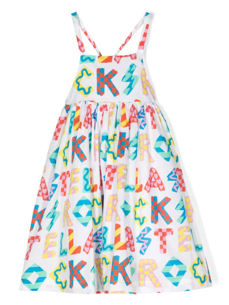 Stella McCartney Kids Rocks-print flared dress - White von Stella McCartney Kids