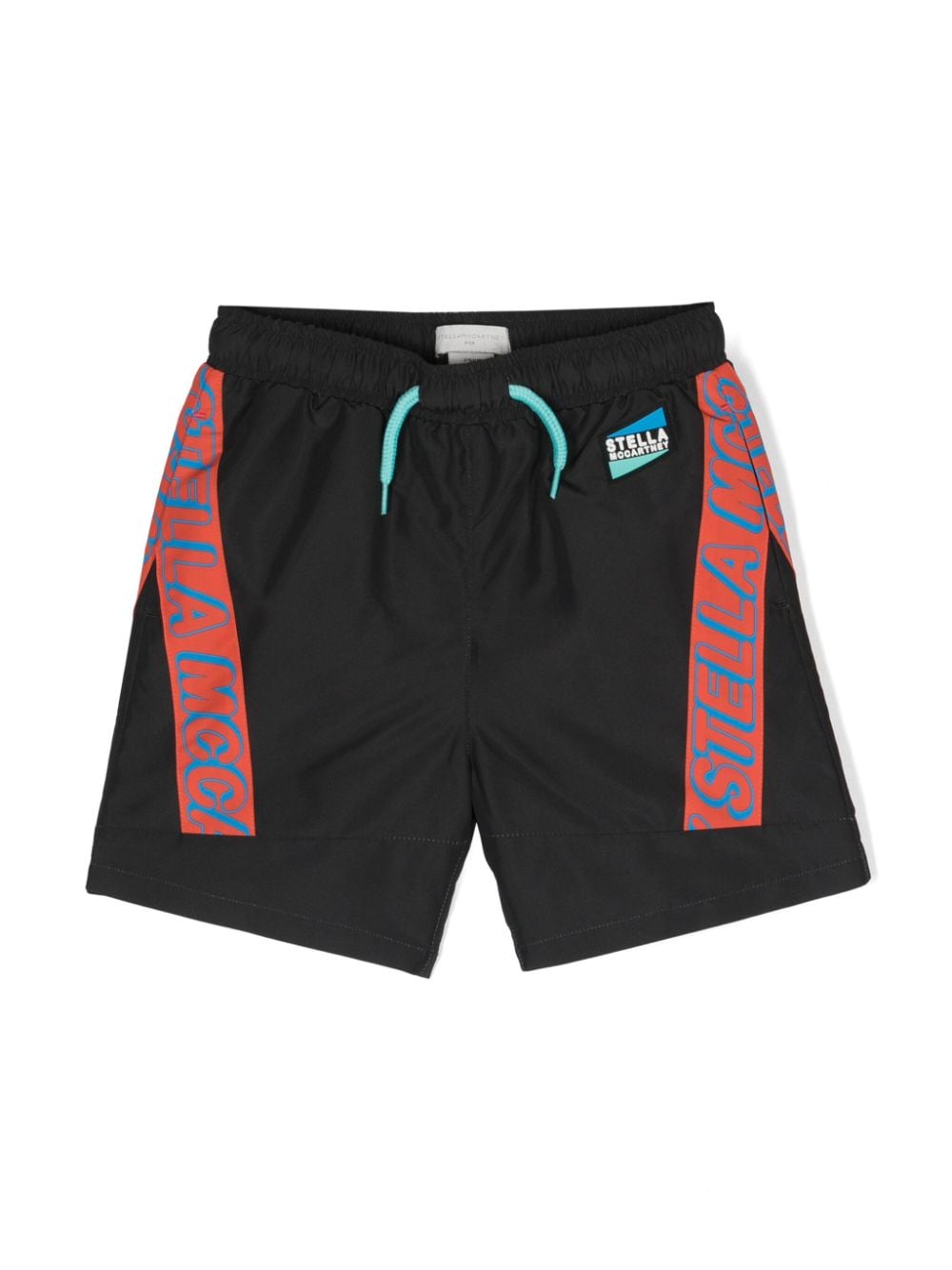 Stella McCartney Kids SMC Neon Trim swimming trunks - Black von Stella McCartney Kids