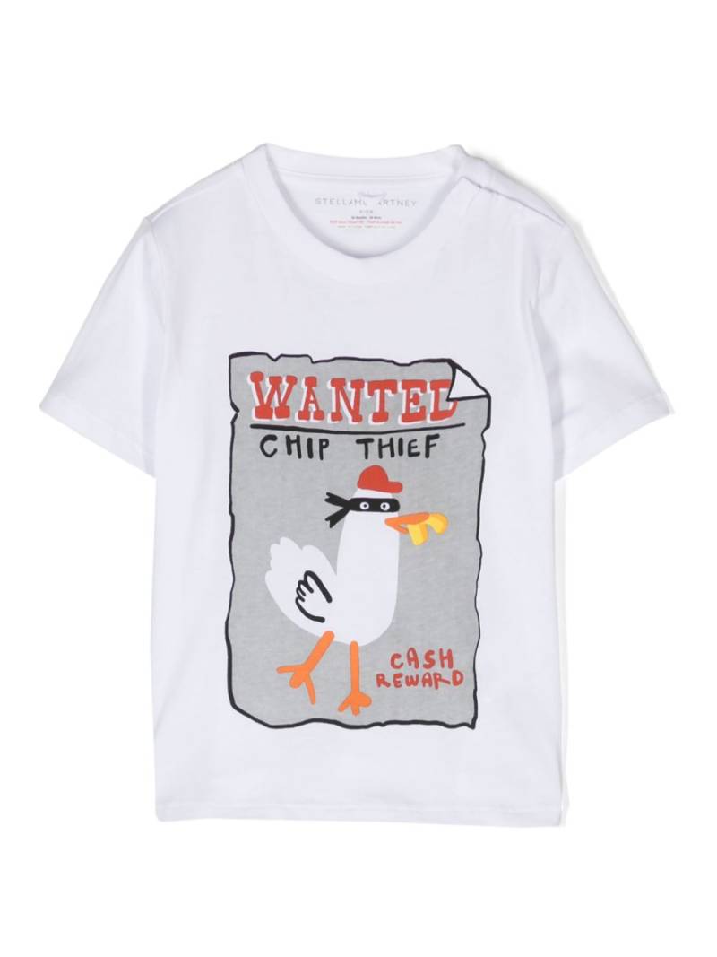 Stella McCartney Kids Seagull Bandit cotton T-shirt - White von Stella McCartney Kids