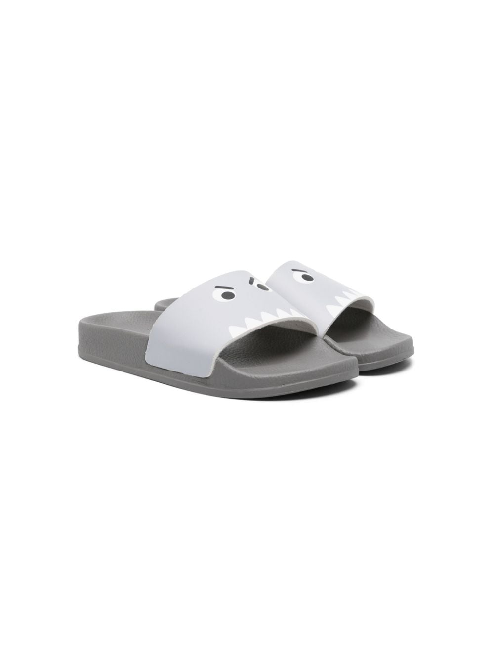 Stella McCartney Kids Shark-print flat slides - Grey von Stella McCartney Kids