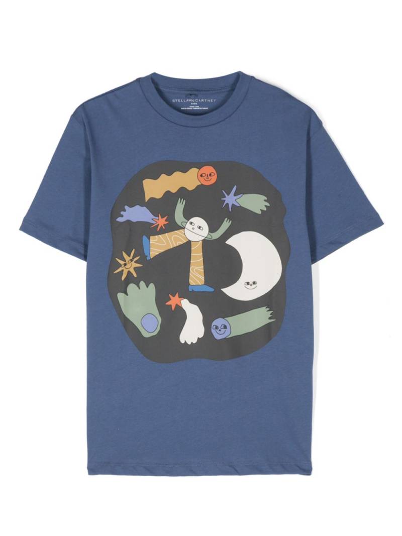 Stella McCartney Kids Space Graphic T-shirt - Blue von Stella McCartney Kids