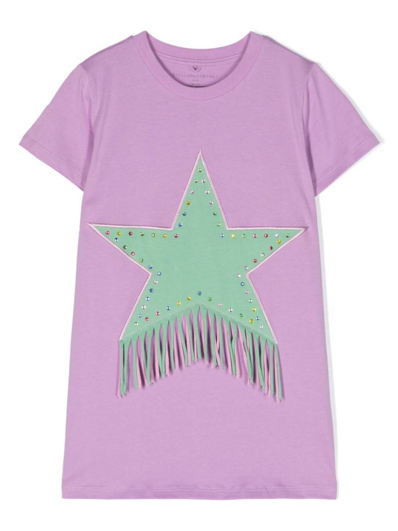 Stella McCartney Kids Star-print T-shirt dress - Purple von Stella McCartney Kids