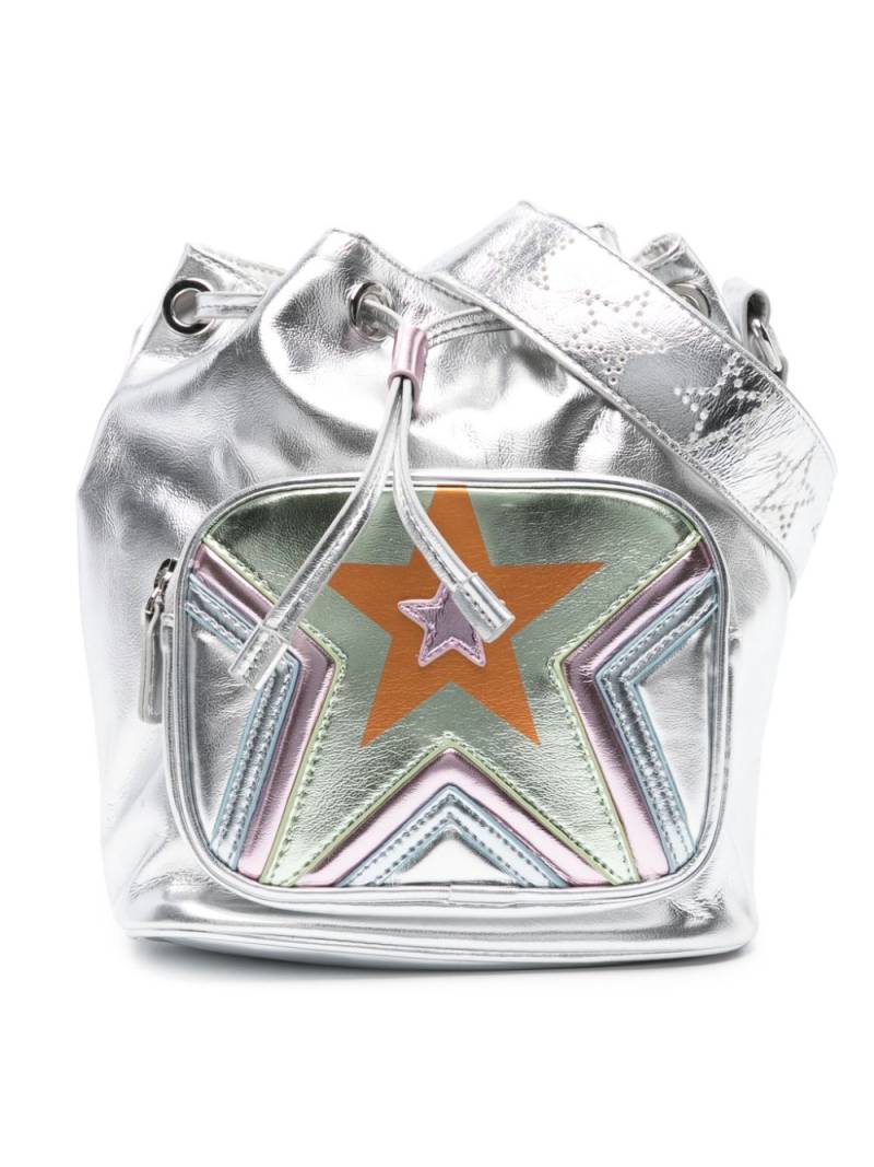 Stella McCartney Kids Star-print metallic bucket bag - Silver von Stella McCartney Kids