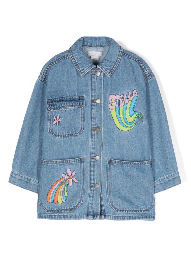 Stella McCartney Kids Stella Graphic denim jacket - Blue von Stella McCartney Kids