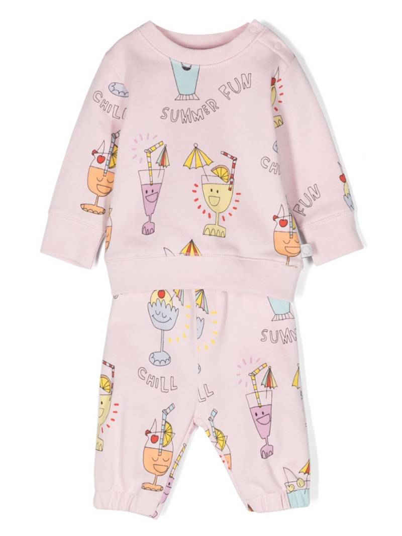 Stella McCartney Kids Summer Cocktail cotton tracksuit set - Pink von Stella McCartney Kids