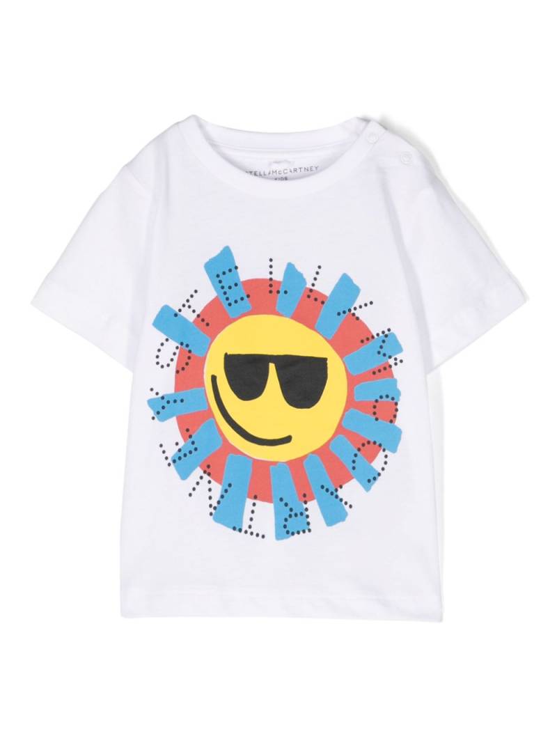 Stella McCartney Kids Sun-print cotton T-shirt - White von Stella McCartney Kids