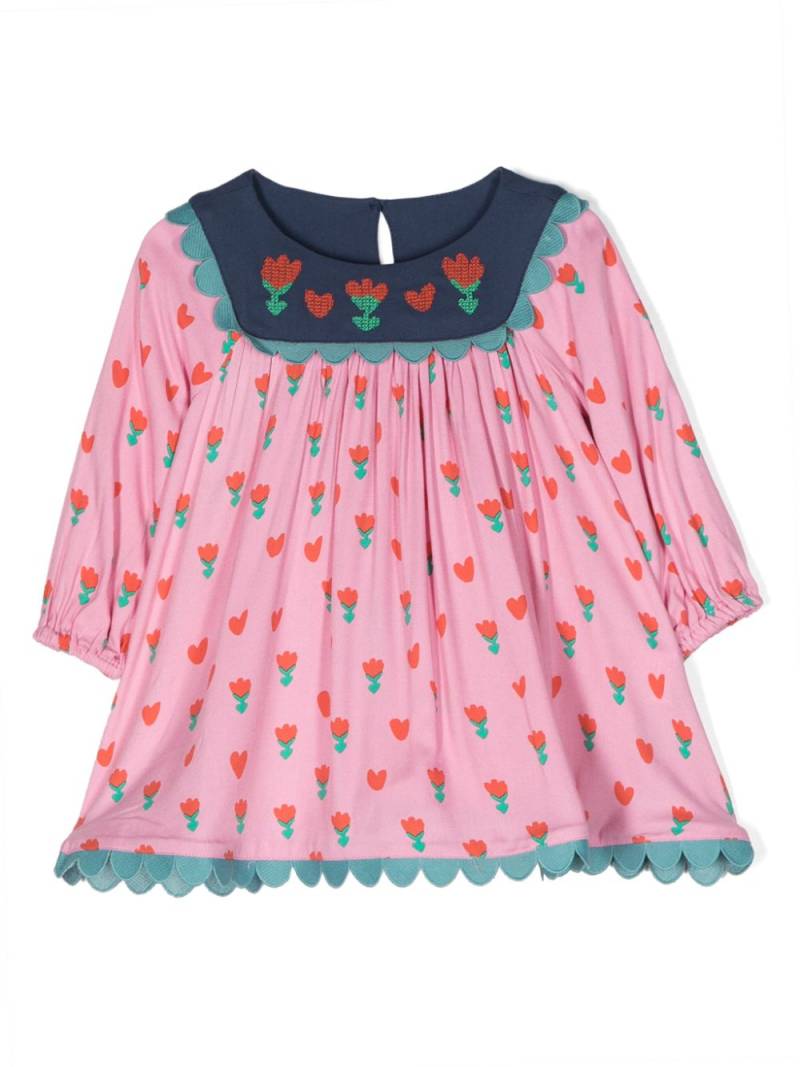 Stella McCartney Kids Tulip-print jersey flared dress - Pink von Stella McCartney Kids