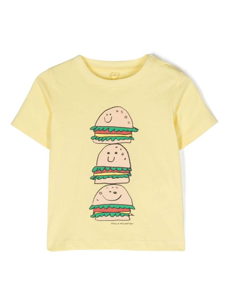 Stella McCartney Kids Veggie Burger Stack cotton T-shirt - Yellow von Stella McCartney Kids