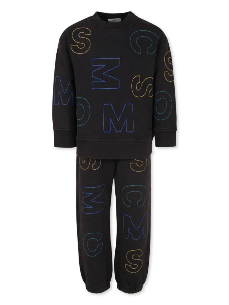 Stella McCartney Kids all-over logo cotton tracksuit - Black von Stella McCartney Kids