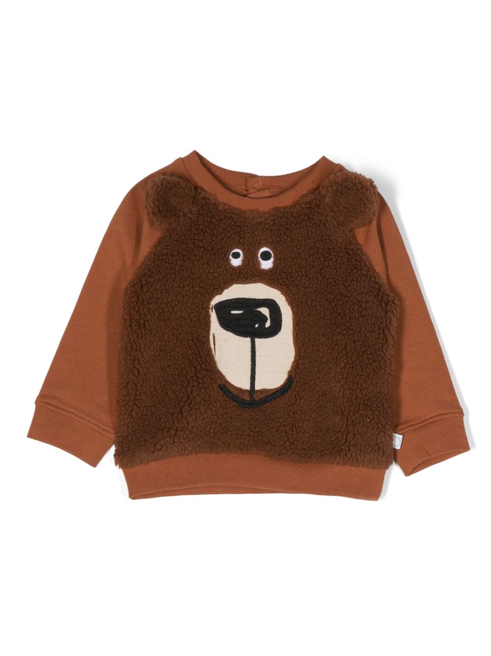 Stella McCartney Kids bear-print fleece sweatshirt - Brown von Stella McCartney Kids