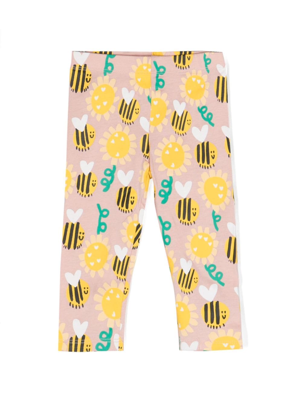 Stella McCartney Kids bee-print cotton leggings - Pink von Stella McCartney Kids