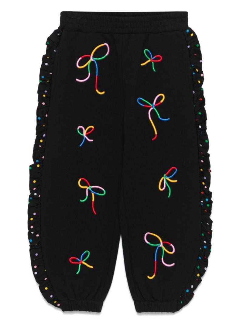 Stella McCartney Kids bow-embroidered trousers - Black von Stella McCartney Kids