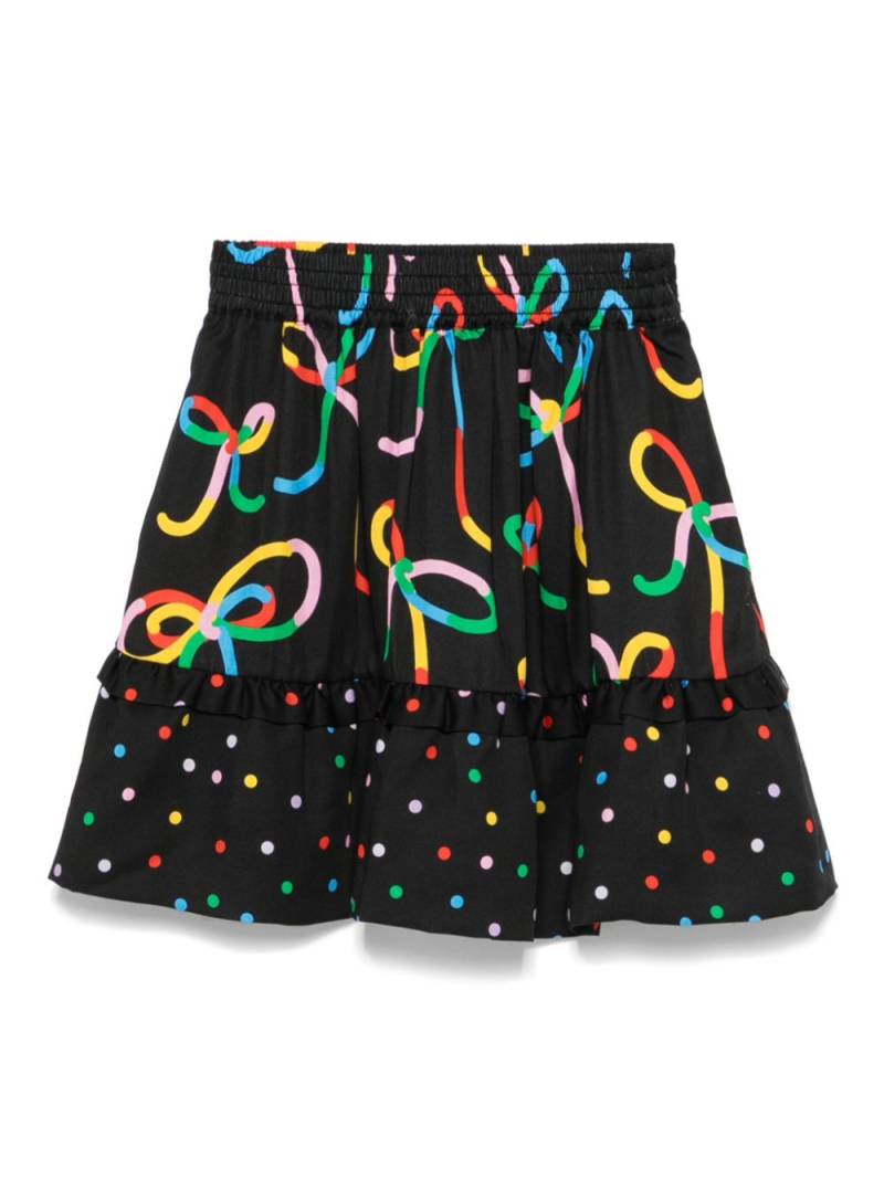 Stella McCartney Kids bow-print polka-dot skirt - Black von Stella McCartney Kids