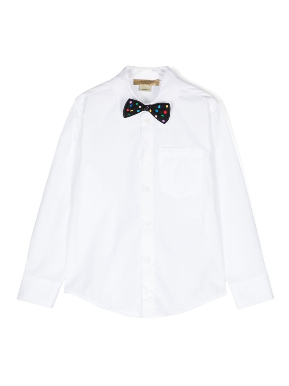 Stella McCartney Kids bow tie-appliqué cotton shirt - White von Stella McCartney Kids