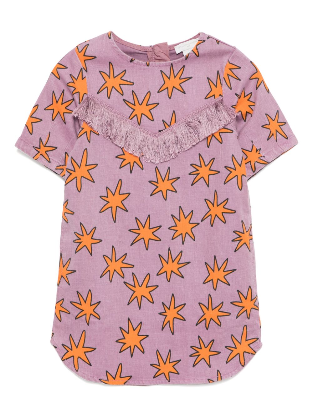 Stella McCartney Kids bright stars fringed dress - Purple von Stella McCartney Kids