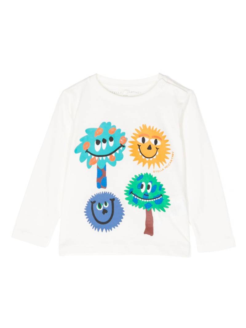 Stella McCartney Kids cartoon-print cotton T-shirt - White von Stella McCartney Kids