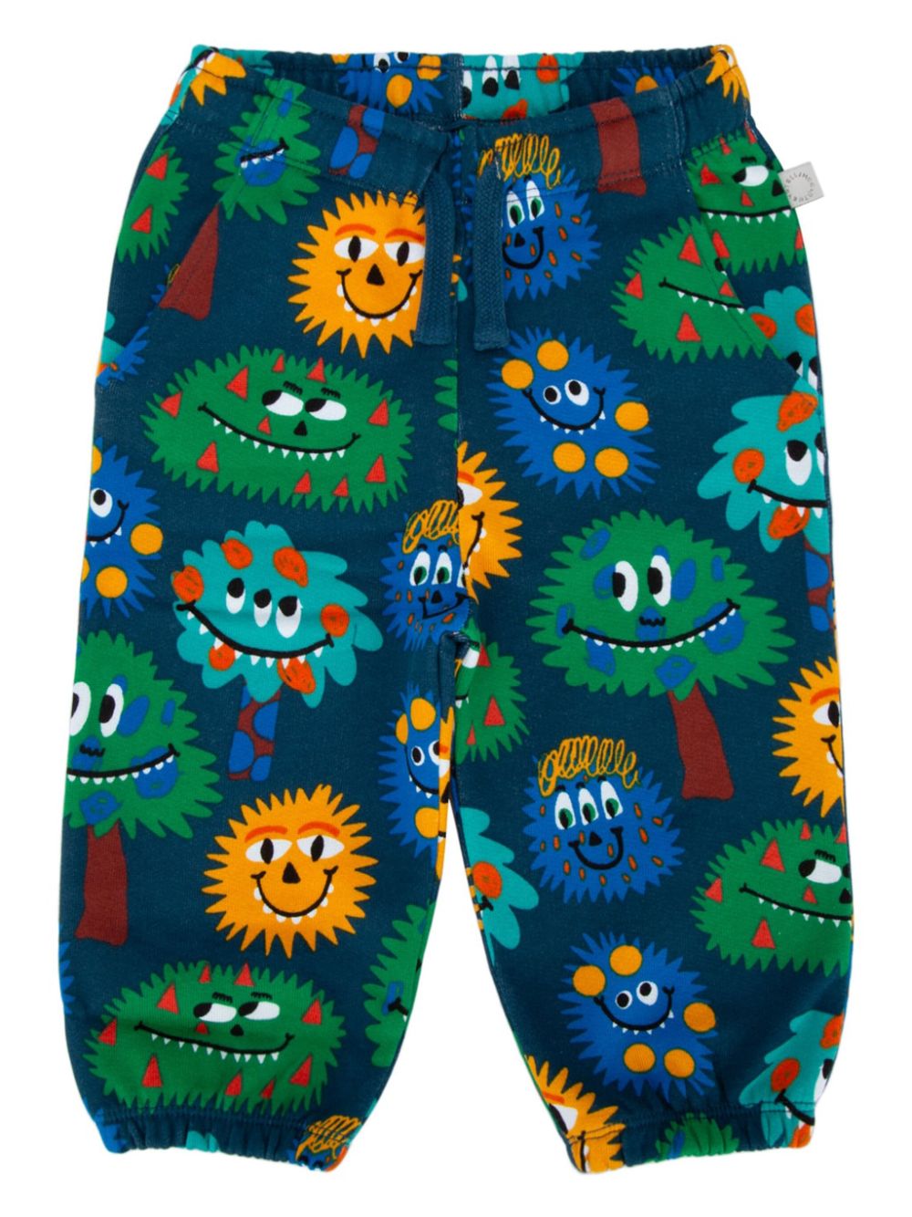 Stella McCartney Kids cartoon-print cotton track pants - Blue von Stella McCartney Kids