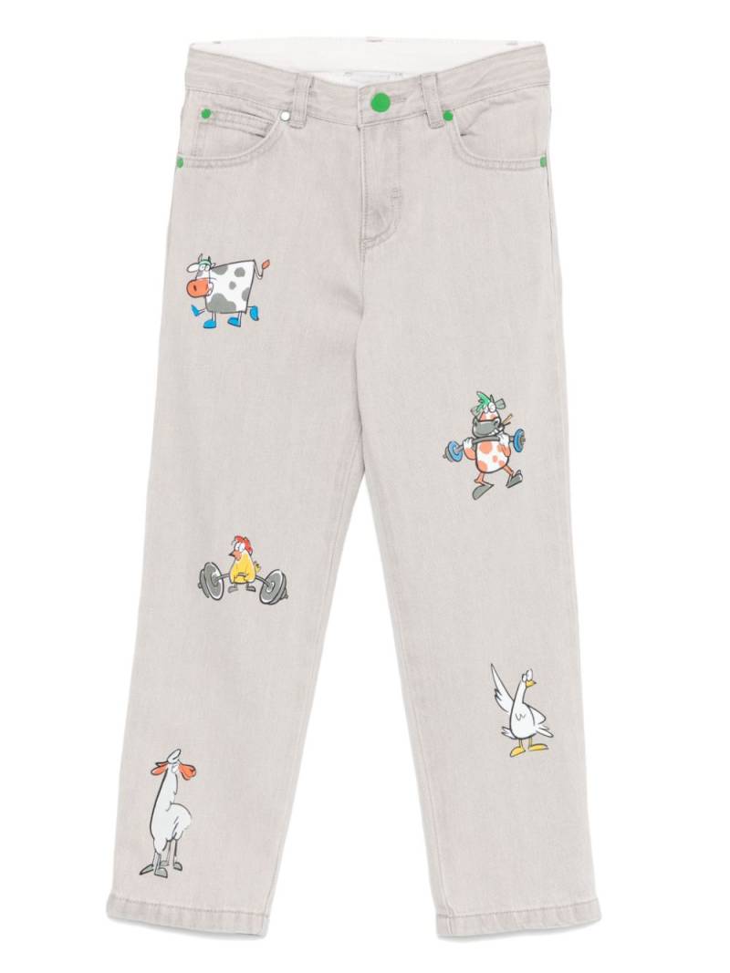 Stella McCartney Kids cartoon-print jeans - Grey von Stella McCartney Kids