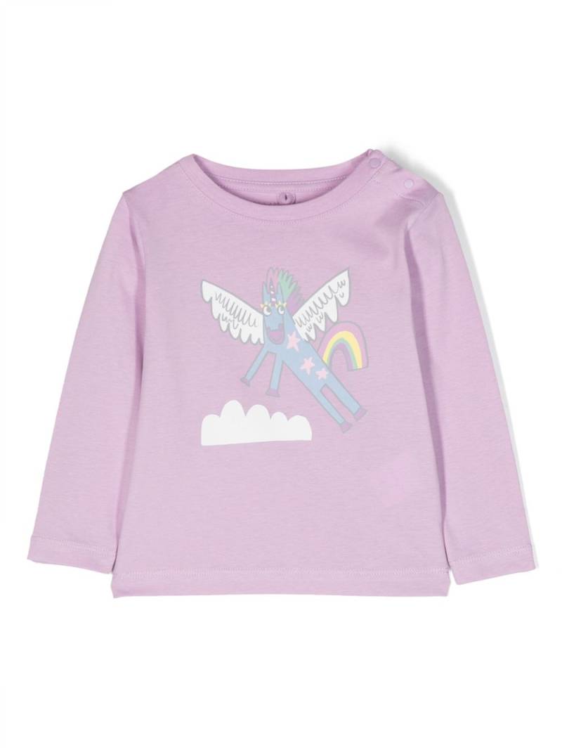 Stella McCartney Kids cartoon-print long-sleeved T-shirt - Purple von Stella McCartney Kids