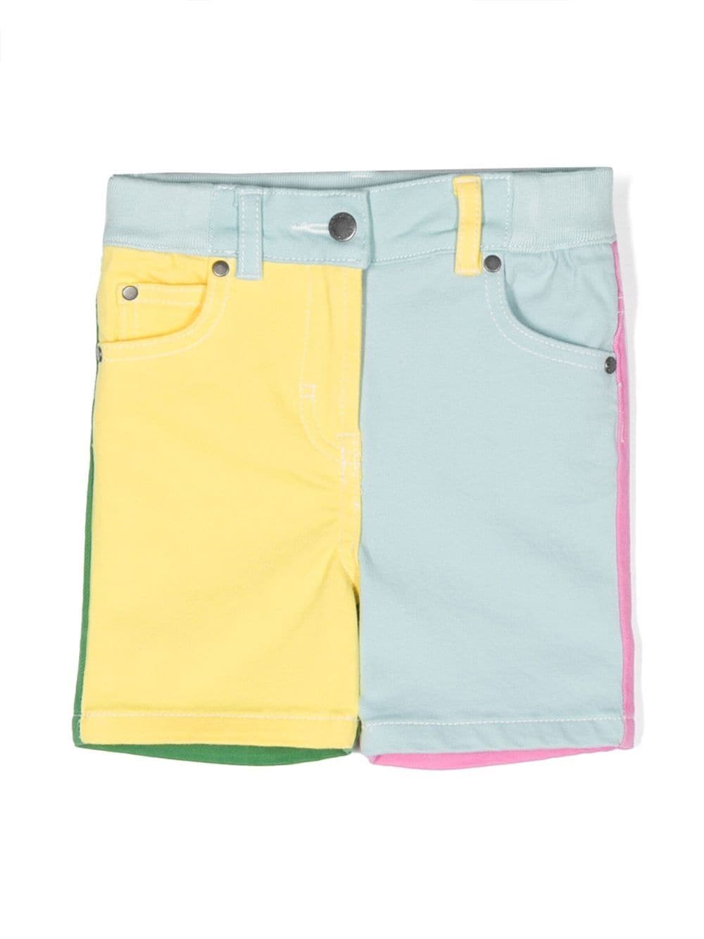 Stella McCartney Kids colour-block heart-patch shorts - Blue von Stella McCartney Kids