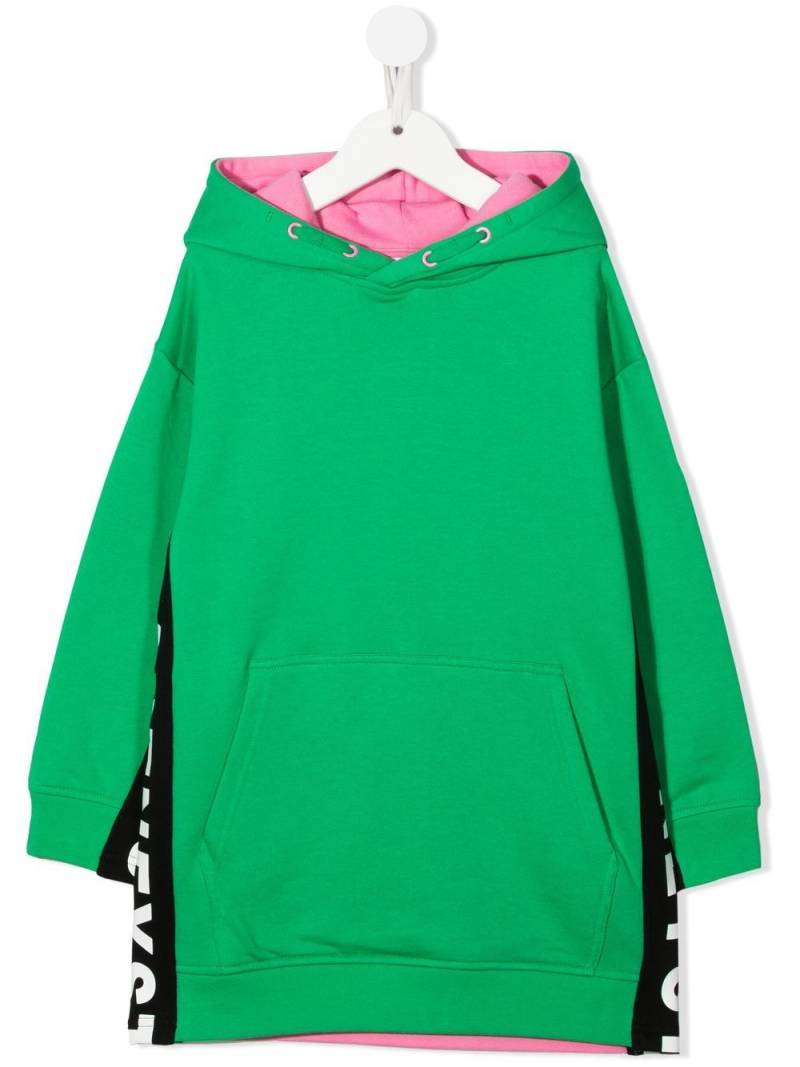 Stella McCartney Kids colour-block hoodie dress - Green von Stella McCartney Kids