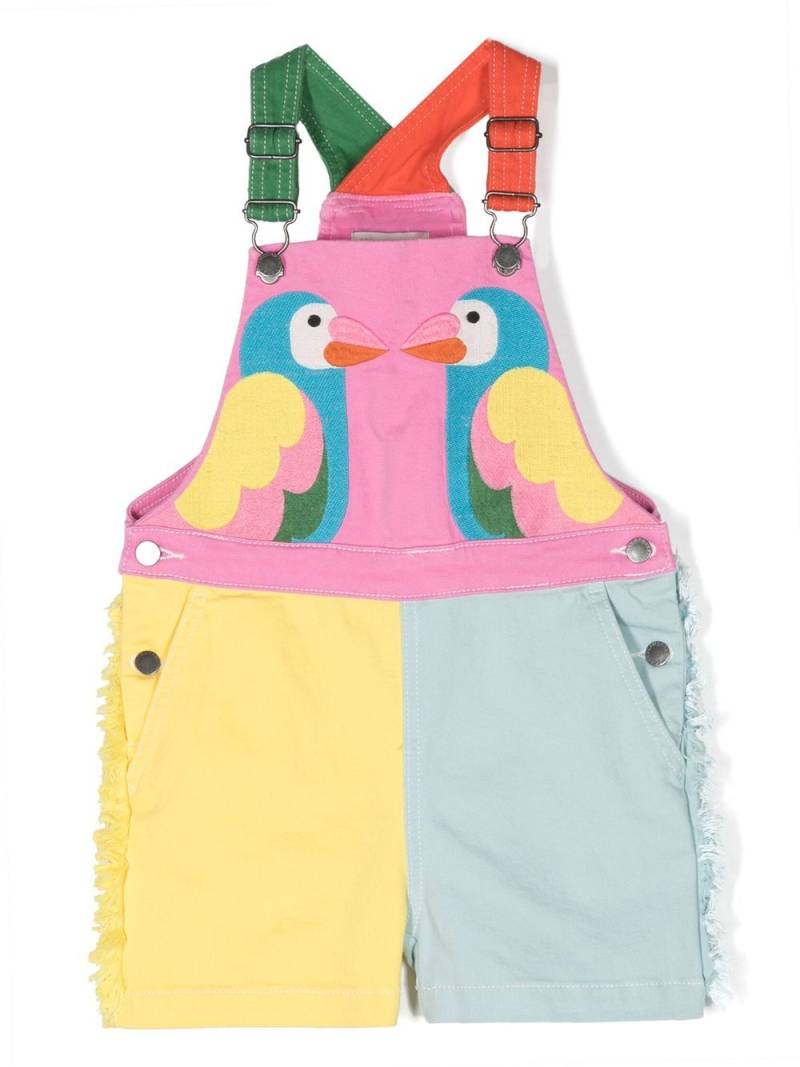 Stella McCartney Kids colour-block lovebird dungarees - Pink von Stella McCartney Kids