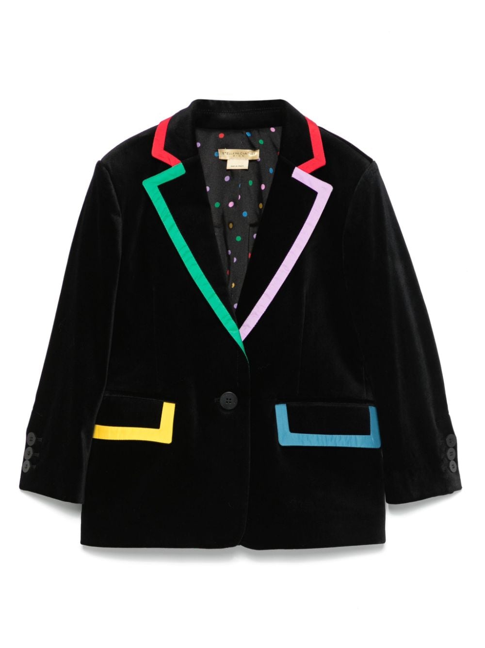 Stella McCartney Kids contrast-trim blazer - Black von Stella McCartney Kids