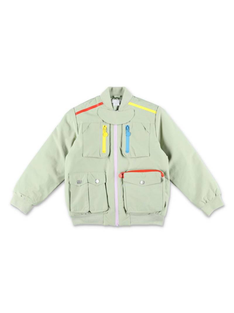 Stella McCartney Kids cotton bomber jacket - Green von Stella McCartney Kids