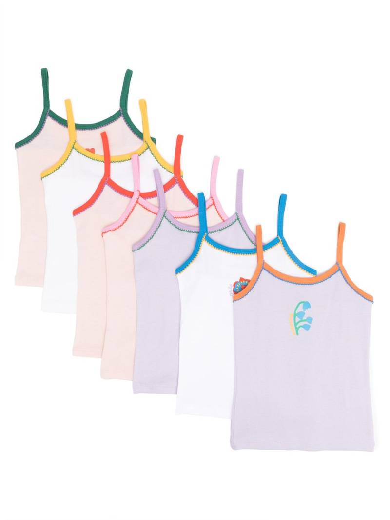 Stella McCartney Kids cotton tank top (set of seven) - Pink von Stella McCartney Kids