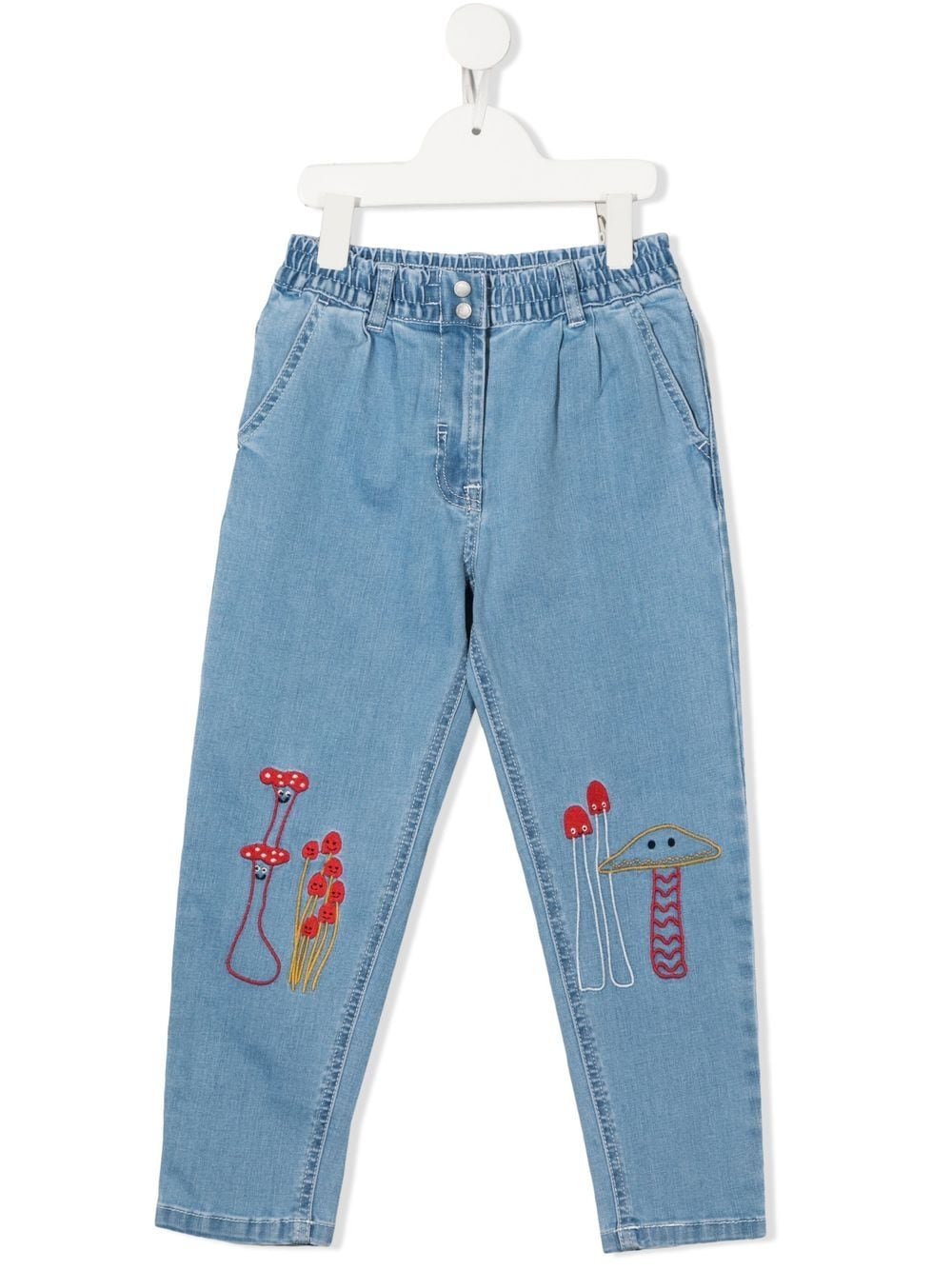 Stella McCartney Kids embroidered-detail tapered jeans - Blue von Stella McCartney Kids
