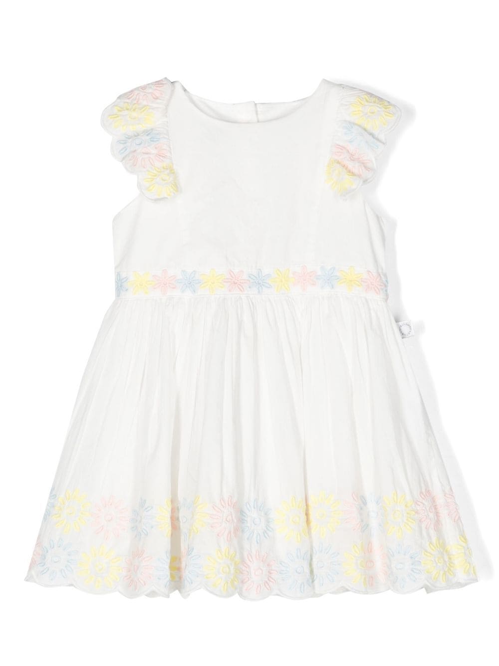 Stella McCartney Kids embroidered flowers-edges dress - White von Stella McCartney Kids