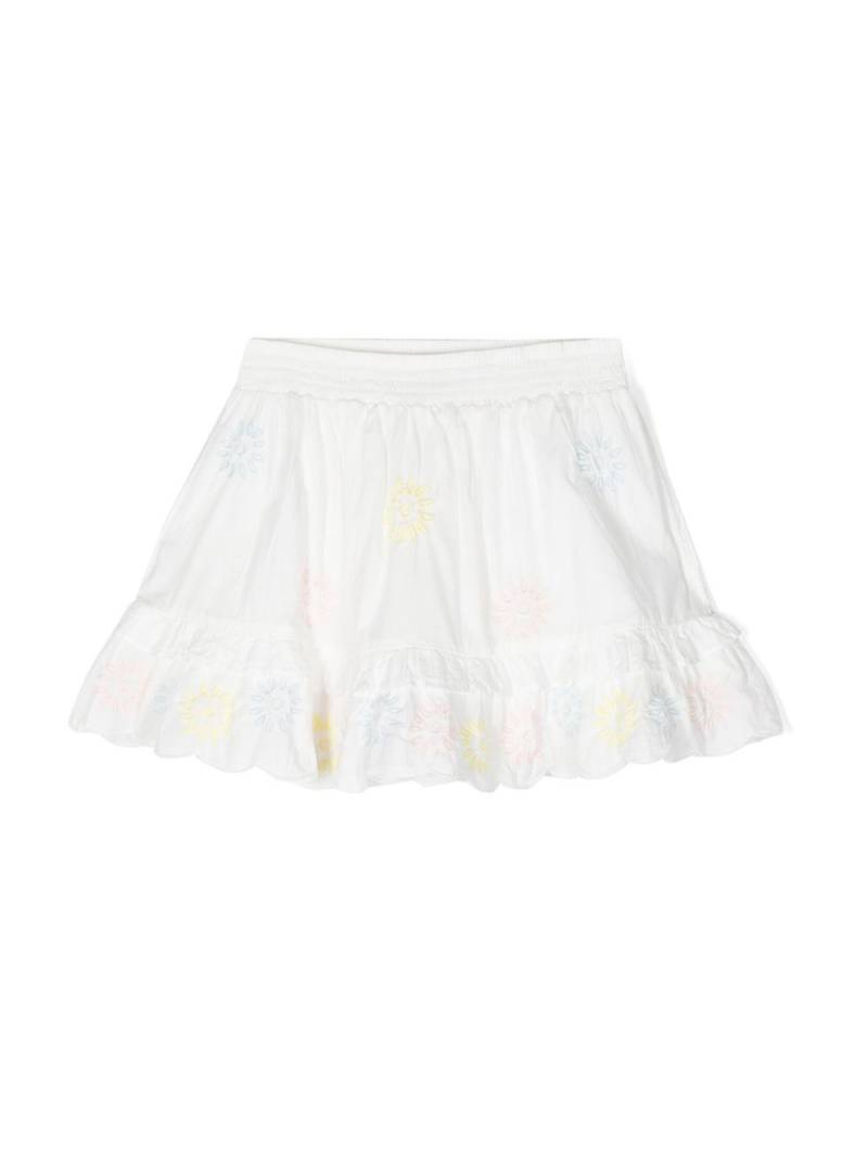 Stella McCartney Kids embroidered ruffle skirt - White von Stella McCartney Kids